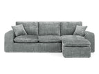 Dark Gray / 2 Pc. Sectional Sofa, Ottoman