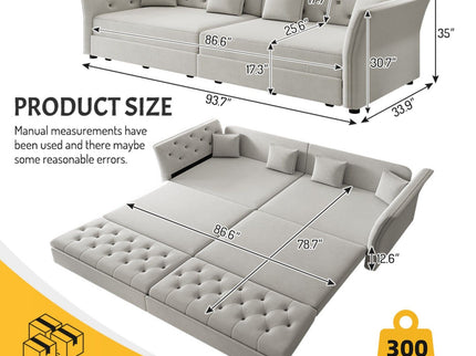 Oversize Pull Out Sofa Bed For Living Room