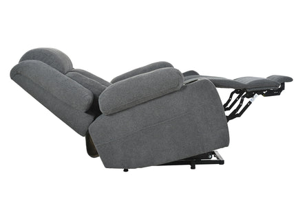 Power Lift Recliner Chair With Extended Footrest, Remote Control, Cup Holders, And Side Pockets