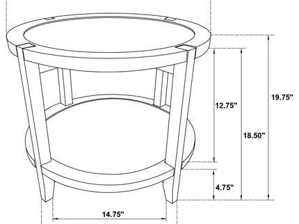 Elliott - 2 Piece Round Coffee And End Table Set - Maple