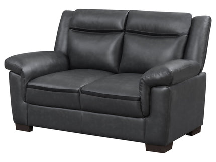 Jacob - Loveseat With Pillow Top Arms Upholstery - Gray
