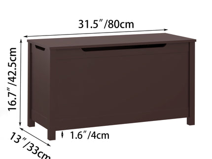 Toy Box Storage With Safety Hinged Lid