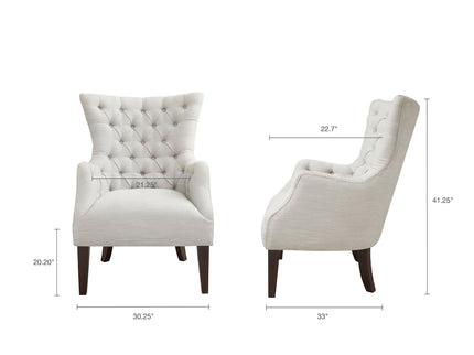 Hannah - Button Tufted Wing Chair