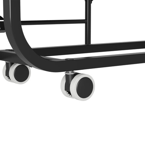 Twin Extra Long Folding Bed With Adjustable Headboard, Cot With Memory Foam Mattress - Black