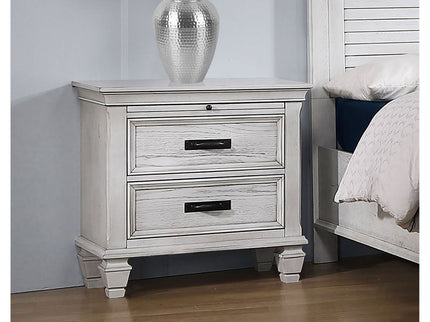 Lockeford - 2 Drawer Nightstand With Pull Out Tray - White