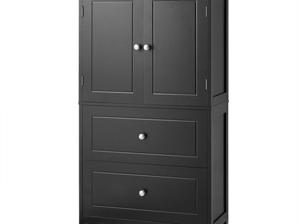 Bathroom Storage Cabinet With 2 Doors And Drawers, Adjustable Shelf