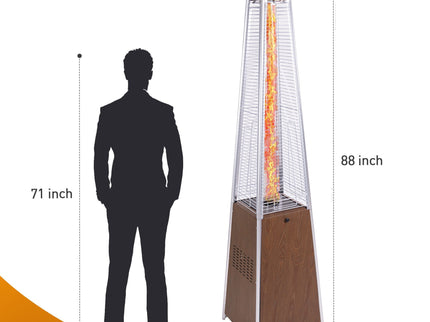 Patio Heater With Detachable Wheels, Protective Cover