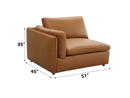 Brighton - Top Grain Modular Sectional - Brown