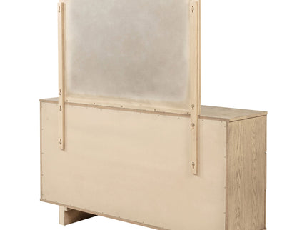 Kimpton - 9 Drawer Dresser With Mirror - Beige