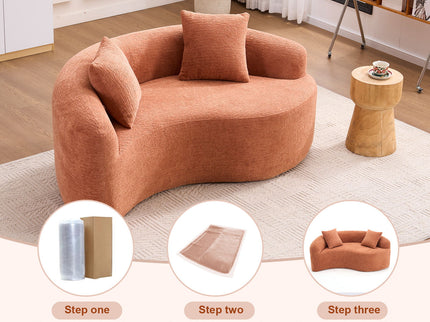 Tai Chi - Curved Dual Depth Loveseat