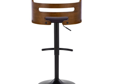 Cosi - Mid Century Modern Adjustable Barstool With Swivel With Rounded T Footrest (Set of 2)