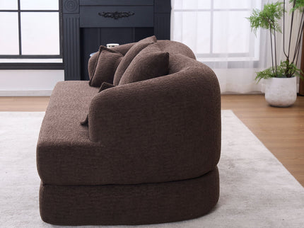 Foldable Sofa Bed, Boneless Couch Convertible Sleeper With 4 Pillows