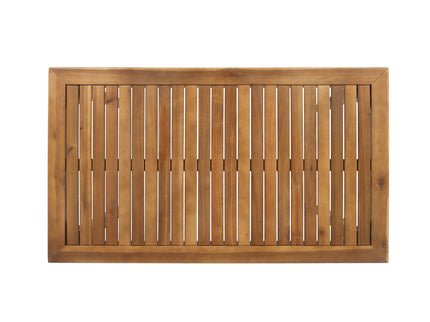 Outdoor Minimalist Acacia Wood Rectangle Bar Table