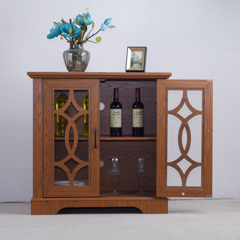Spacious Sideboard With Adjustable Shelf Storage - Dark Oak