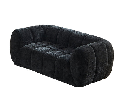 Quilted Cloud Sofa With Rounded Armrests And Piano Key Backrest Design
