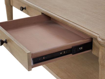 Cocktail Table With Two Storage Drawers And Casters