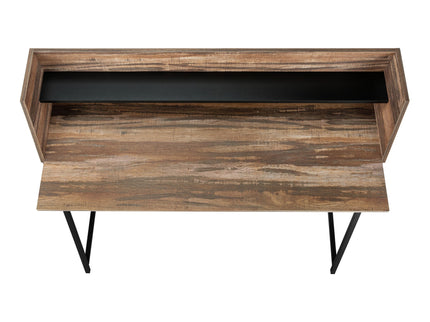Computer Desk For Home Office, Laptop, Storage Shelves, Marble Look Contemporary & Modern