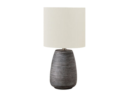 Lighting, Table Lamp, Ceramic, Contemporary - Gray / Cream