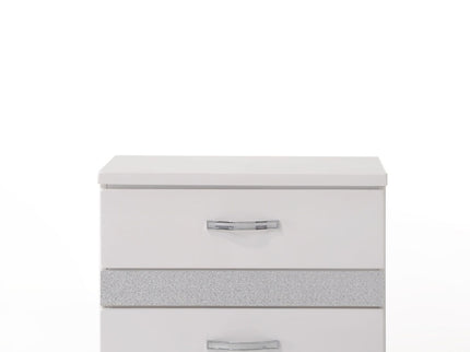 Naima II - High Gloss Nightstand - White