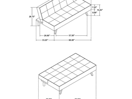Joel - Tufted Convertible Sofa Bed