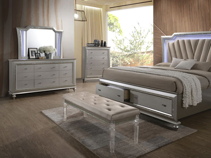 Kaitlyn - Bed With LED & Storage
