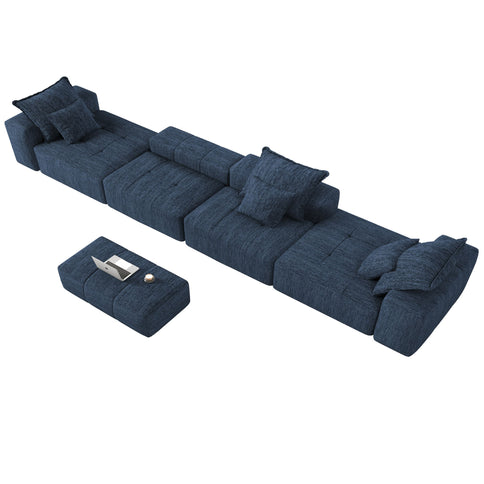 Modern Oversized Diy Combination Modular Sectional Sofa & Pillows