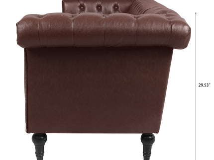 Traditional Square Arm Removable Cushion 3 Seater Sofa