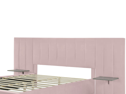 Upholstered Platform Bed With Big Headboard