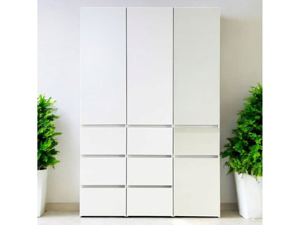 Elise - Slim Modular Closet Cabinet With Drawers - White