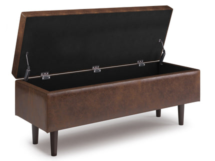Shay - Large Square Coffee Table Storage Ottoman Mid-Century Style
