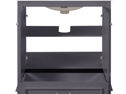 Bathroom Vanity With Sink, Cabinet & 2 Soft Closing Doors & Adjustable Shelf