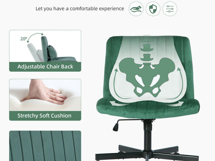 Criss Cross Office Chair With Adjustable Height, Ergonomic Design