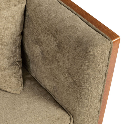 Retro Modern Loveseat With Button Tufted Upholstery