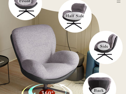 360° Swivel Office Chair, No Wheels