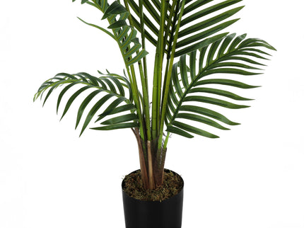 57" Tall, Artificial Plant, Palm Tree, Indoor, Faux, Fake, Floor, Greenery, Potted, Real Touch, Decorative - Green / Black