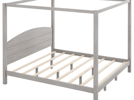 anopy Platform Bed With Headboard And Support Legs