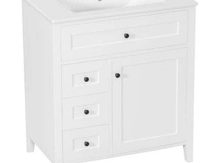 Modern Bathroom Vanity With Sink, 3 Drawers And Adjustable Shelf