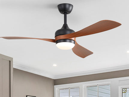 Ceiling Fan With 3 Blades, Remote Control, Reversible DC Motor, Noiseless Operation, 3 Downrods