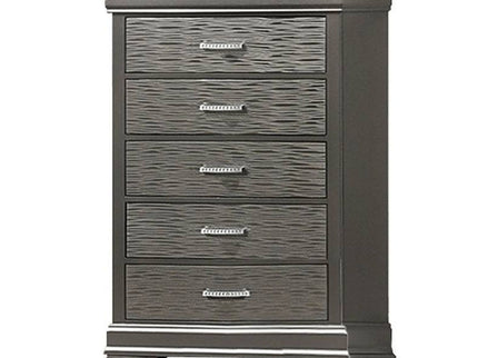 1 Piece Chest With Unique Drawers - Gray