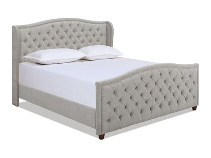 Marcella - Upholstered Shelter Headboard Bed Set