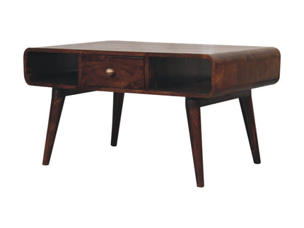 Solid Wood Curved Coffee Table