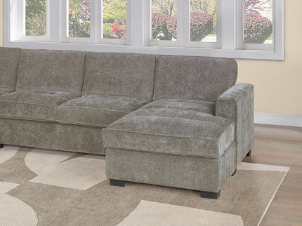 Sectional With RAF Chaise, Armless Loveseat & LAF 1 Arm Chair