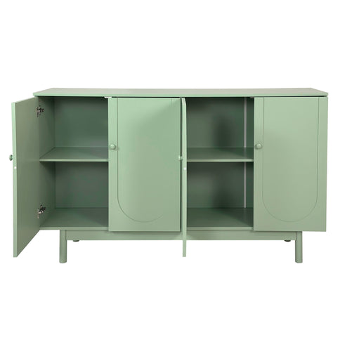 4 Door Intaglio Storage Cabinet - Mint Green