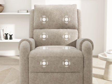 Manual Recliner Massage Chair With Swivel Rocker, 8 Massage Modes, Side Storage Pocket