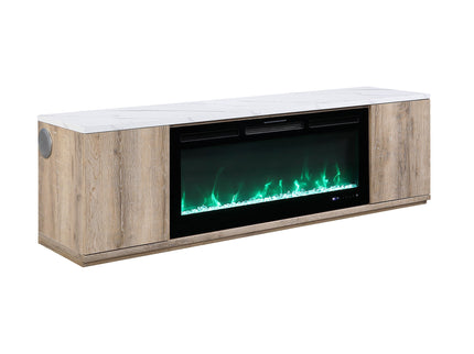 Mason - Entertainment Unit With Bluetooth Speaker And LED Lighting - Natural