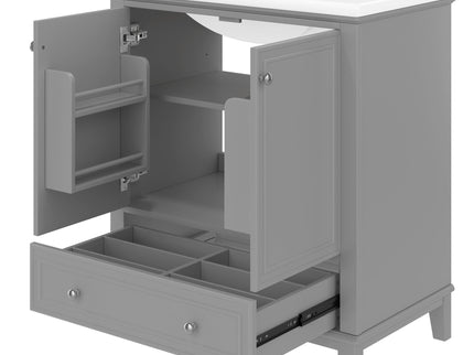 Modern Bathroom Vanity With Sink Combo, Doors And Drawer