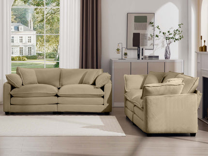 Elegant Oversized Sectional Sofa Set With Deep Seats And Flexible Layout