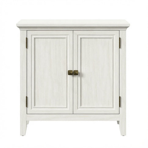2 Door Buffet Cabinet With Adjustable Shelves - Matte White / Grayish