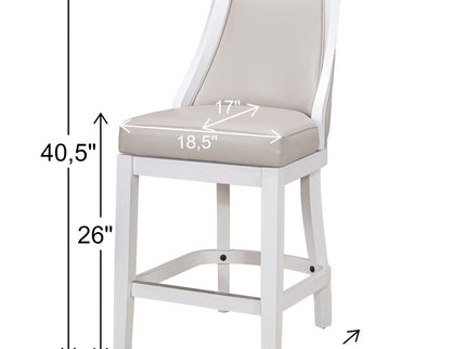 Modern Swivel Stool With Tall Back