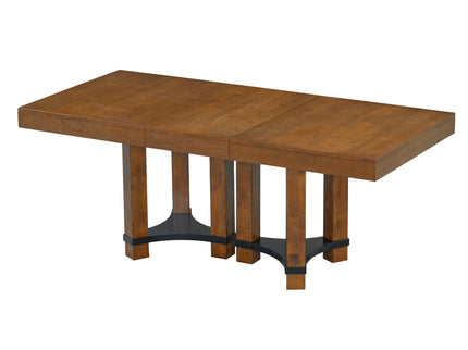Topmax - 7 Piece Rustic Extendable Dining Table Set With Removable Leaf, 2 Arm Chairs And 4 Armless Chairs